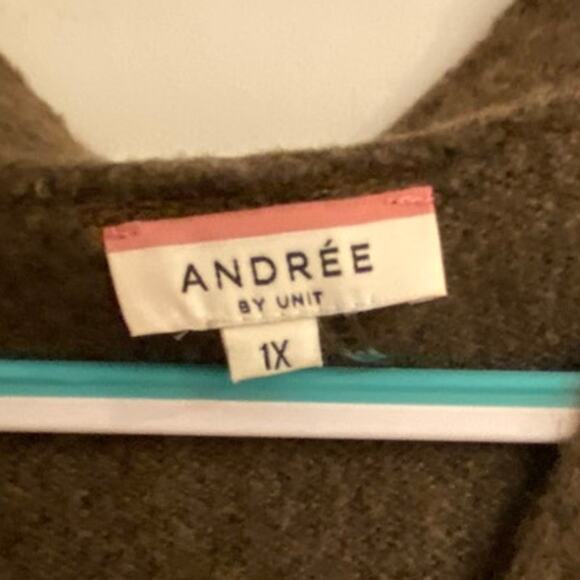 Andree by Unit Color Blocked Cardigan Work Warm Cozy Size 1XL - Picture 4 of 5